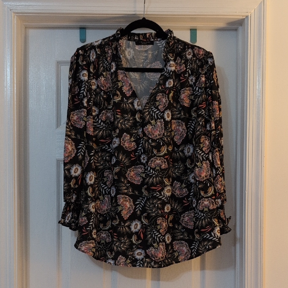 Tahari Multicolor Floral Blouse